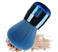 Makeup Brush Applicator, Foundation Blending Tool, Retractable Wide Head Design, Soft Bristles Powder Concealer Blush, for Travel Daily Makeup, 8,3 x 5,5 x 3,5 cm Blue Gold Pink