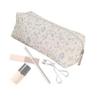 Makeup Brush Bag, Cosmetic Storage Bag for Women Girls and Teens, Travel Makeup Storage with Compartments, Canvas Toiletry with Lightweight Durable Material 7.09x2.36x2.76 inches