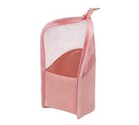 Makeup Brush Bag - Divided Smooth Zipper | Cosmetic Brush Pouch For Women & Girls | Toiletry Organizer For Eyebrow Pencil, Lipstick | Travel Makeup Storage, Oxford Cloth, PVC, Pink, Black, rose