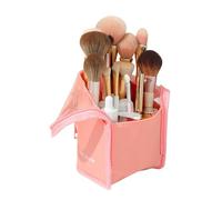 Makeup Brush Bag Organizer - Lightweight Standing Cosmetic Storage for Travel | Portable Toiletry Bag with Multi Compartments, Upright Design for Brushes Pencils Skincare Beauty Essentialed at Home