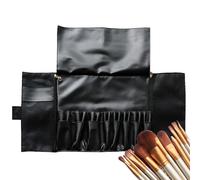 Makeup Brush Bag, Roll Up Organizer Pouch, 21,02 x 9,25 x 1,18 Inches Compact Travel Case & Compartments, Cosmetic Storage Carrier for Women, Brushes, Toiletry, Supplies, and Drawers