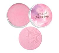 Makeup Brush Cleaner - Brush Soap Set, Solid Soap Cleanser with Silicone Pad | Sponge Blender Washing Soaps for Home Travel Salon Vanity Daily Routine Cosmetic Brushes Cleaning Tool