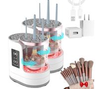 Makeup Brush Cleaner, Electric Makeup Brush Cleaner Machine With 13 Luxury Brushs Set, Portable & Automatic Deep Cleaning (2 * Cleaner +26 Brush Set)