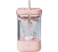 Makeup Brush Cleaner Machine, USB Brush Cleaning Device, Quick Drying Makeup Cleaner, IP65 Waterproof Makeup Cleaner, 7000 RPM Brush Cleaner for Makeup, Sponges and Brushes (White, Pink)