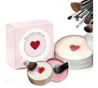 Makeup Brush Cleaner Soap with Silicone Cleaning Pad, 2 in 1 Solid Makeup Brush Cleaner Soap, Portable Beauty Tool for Cosmetic Sponges (1pcs)