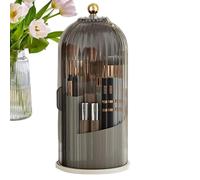 Makeup Brush Holder - 360 Degree Rotatable Vanity organiserr with Lid