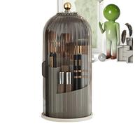 Makeup Brush Holder For Vanity,Bird Cage Cosmetic Tools Storage With Lid | 360 Degree Rotatable Lipstick For Vanity, Desktop, Bathroom