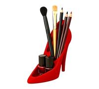 Makeup Brush Holder, High Heel Shape, 14 x 1,97 x 15,39 cm Storage Grip, 3D Printed Organizer with Balance, Vanity Desk Accessory with Style, Home Accessories for Women Bathroom Cosmetics & Lipstick