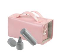 Makeup Brush Holder, Travel Cosmetic Bag, Removable Clear Compartments 9.84x4.72in, Compact and Authentic, PU Leather Toiletry Case for Travel, Organization