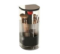 Makeup Brush Holder with Lid 4 Compartments Lifting - Container with Lid | Bathrooms Makeup Brush Holder for Eyebrow Pencil Cosmetic Vanity Countertop Desktop Pantry Home
