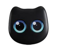 Makeup Brush Kit, Travel Makeup Tool Set Soft Bristles, 5.43 inches Portable Cat Shaped Storage Box with Built in Mirror for Commuting, Trips, Gift, and Daily Use