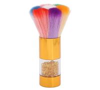 Makeup Brush Loose Powder Brush Nail Dust Brush Soft Fiber Hair Rhinestone Handle Strong Powder Grasping Power For Makeup Application Nail Art Cleaning ABS Material Colorful Design (Or)