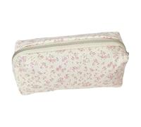Makeup Brush Organizer - Flower Print Pouches, Portable Canvas Toiletry Bag | Features Secure Zippered Top Closures Designed To Keep Eyeshadow Brushes Lipsticks And Cosmetic Tools Safely Contained Inside
