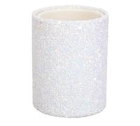 Makeup Brush Portez Organisateur en Plastique Plastique de Grande capacité Conteneur de brosses de Maquillage à l'épreuve de Grande capacité pour Dressing Disking Room (Blanc)