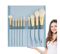 Makeup Brush Set Cosmetic, 10 x Beauty Aid, Soft Bristles Travel Tool with Wood Handle, Radiant Accessory with Modern Style, Professional Cosmetic Solution for Women Daily 11,81 x 4,72 x 1,18 inches