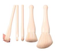 Makeup Brush Set, Small Eyeshadow Brushes, Retractable Portable Cosmetic Applicators for Foundation Concealers Eye Shadows Loose Powder, Women Girls, 4.53x3.54x2.56 Inches