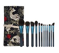 Makeup Brush Set with Soft Artificial Fiber, Powder Blush Eyeshadow Eyebrow Lip Brushes, 12 - Piece Professional Kit with Storage Bag for Daily and Travel Use