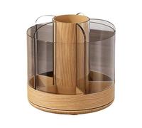 Makeup Brush Storage - 6 Slot Cosmetic Holder Container | 360 Rotating Acrylic Display Case, Acrylic Clear Makeup Holder Brush Container, Vanity Organizer Cup for Women Cosmetics Nail Gel Perfume Home