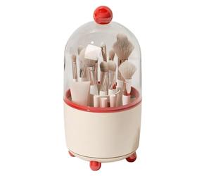 Makeup Brush Storage - Clear Cosmetic Organizer, Vanity Holder, Desktop