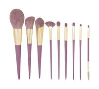 Makeup Brushes - 9 Piece Soft Non-Slip Facial Beauty Tool Set | Premium Synthetic Bristles Cosmetic Brush Kit,Versatile Brush Collection for Foundation Blush Eyeshadow Eyebrow Lip Eyelash Application