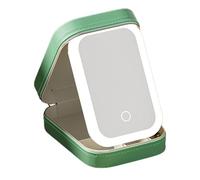 Makeup Case - Portable Makeup Bag, Led Makeup Holder | Dustproof Smooth Storage Box, Makeup Storage Case with, Cosmetic Travel Case for Daily Use, Beige, Pink, Green, 16,5 x 11,5 x 6 cm, vert,