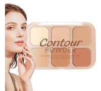 Makeup Concealer Palette, 6-Color Facial Contouring Kit, 3.9x2.67 Inches Delicate and Natural Tone Beauty Supplies for Parties, Night Out, Shopping, Daily Use, Dating