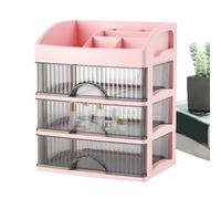 Makeup Drawer Organizer - Large Capacity Beauty Storage, Cosmetic Display Case | Skincare Holder, Lipstick and Brush Organizer for Vanity Table, Bathroom Counter, and Professional Makeup Setup