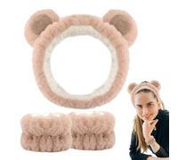 Makeup Headbands, Absorbent Washbands, Yoga Headband, Spa Headbands, Comfortable Washband, Animal Ears Headband, Headband for Washing Face for Washing Face, Bathing, Facial Care