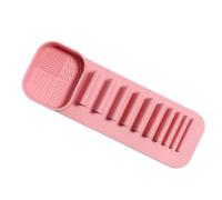 Makeup Holder, Brush Dryer, 8.15in Silicone Tray, Wall Mount Design, Multi-Purpose Rack, Compact Organizer, Quick Dry Feature for Daughter, Mom, Wife, Bathroom, Travel, Storage