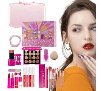 Makeup Kit, 26 Pièces avec Bâton Fard à Paupières Bandeau Démaquillant, Trousse Cosmétique Imperméable Pour Mariage Théâtre Séances