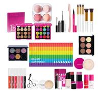 Makeup Kit, Long-Lasting Lipstick, 8.66x4.72x4.33 inches Adorable Full Makeup, Eyeshadow Lipstick Lip Gloss Cosmetics Brush with Storage Bag for Women Girls Teens