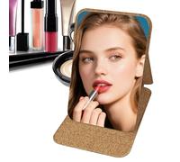 Makeup Mirror, Folding Mirror, Lightweight with Travel Convenience, Beauty Tool for Dorm Grooming, Bathroom Touch-Ups, Bedroom Vanities, Hotel Packing, Airplane Carry-on, Pocket Use, White