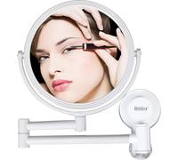 Makeup Mirror Wall Mounted Bathroom Mirror 1 X 2 X Cosmetic Double Sided 360 Rotating With Suction Cup Easy Installation