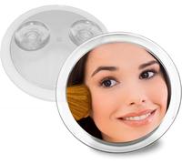 Makeup Mirror With 5x Magnification, 15cm Diameter Round Premium Bathroom Makeup Mirror With Suction Cup, Acrylic Makeup Mirror For Home And On The Go