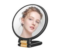 Makeup Mirror With Magnification - Mirrors de maquillage naturels | Precision Makeups Tool | Double Side Round Foldable Tabletop Mirror | Magnification Travel Glass For Outdoor Dressing Desk Use