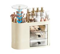 Makeup Organizer for Vanity - 3 Drawer Space Saving Cosmetic Storage Box, Multi Layer Dresser Organizer for Perfume Brushes Lipstick Skincare, Bathroom Desktop Countertop Beauty Storage Solution