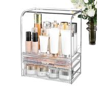 Makeup Organizer with Lid, Cosmetic Display Case, Portable Vanity Organizer, Makeup Storage Box,Lipstick Organizer,Makeup Storage Box Portable Vanity Cosmetics Organizer with Drawers for Countertop