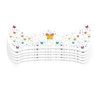 Makeup Patches Glitter, Music Festival Facial Decals, Long Lasting Cosmetic Stickers 6 Pack, Sparkly Makeup Accessories, Easy Peel Beauty Art for School Plays, 6.1 inches