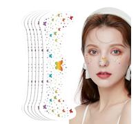 Makeup Patches, Long Lasting Freckles Decals, 6 Pieces Waterproof Speckles Stickers, Ideal for Costume, Halloween, Cosplay, Wedding, Photography, Festival and Party