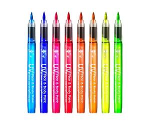 Makeup Pen, Glow Painting Brush, Vivid Skin Ink, Glowing Beauty Device, Sweat Resistant Theater Grade Stick, Performance Event Component, Bright Neon Finish For Cosplay Party Events