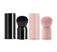 Makeup Powder Scrub- Retractable Cosmetic Applicator, Soft Face Blush Tool, Portable Beauty Brush, Compact Travel Makeup Tool, Scrub| Foundation Blush Eye Shadow Cosmetic Application T