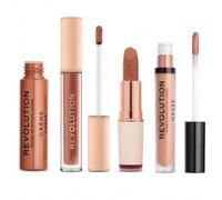 Makeup Revolution - Coffret Lèvres - Rouge crème 121 + Gloss Métallique Undressed + Gloss Mat 130 + Rouge Soph X Syrup