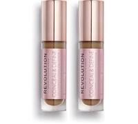 Makeup Revolution, Conceal & define, Anti-Cernes, C13.5, 4ml (Lot de 2)