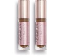 Makeup Revolution, Conceal & define, Anti-Cernes, C15, 4ml (Lot de 2)