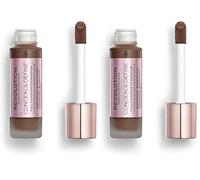 Makeup Revolution, Conceal & define, Fond de Teint, F16, 23ml (Lot de 2)
