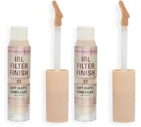 Makeup Revolution, Correcteur de teint IRL, couvrance moyenne à complète, C1, 6g (Lot de 2)