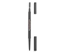 Makeup Revolution, Crayon à sourcils précis, crayon à sourcils à double extrémité et brosse à bobines, pointe fine, brun moyen, 9g