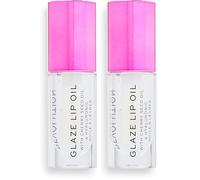 Makeup Revolution, huile à lèvres Glaze, huile à lèvres nourrissante, Lust Clear, 4.6ml (Lot de 2)