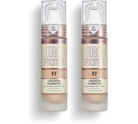 Makeup Revolution, Irl Filter, Longwear, Fond de Teint, F7, 23ml (Lot de 2)