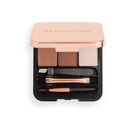 Makeup Revolution, Kit de sculpture des sourcils, brun, 2,2g